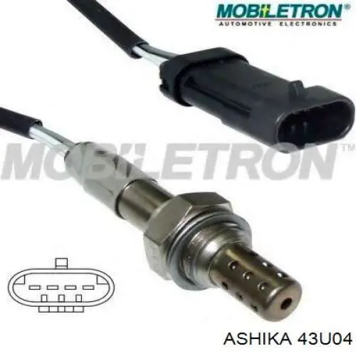 Sensor de oxígeno previo al catalizador 43U04 Ashika