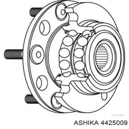 4425009 Ashika cubo de rueda trasero