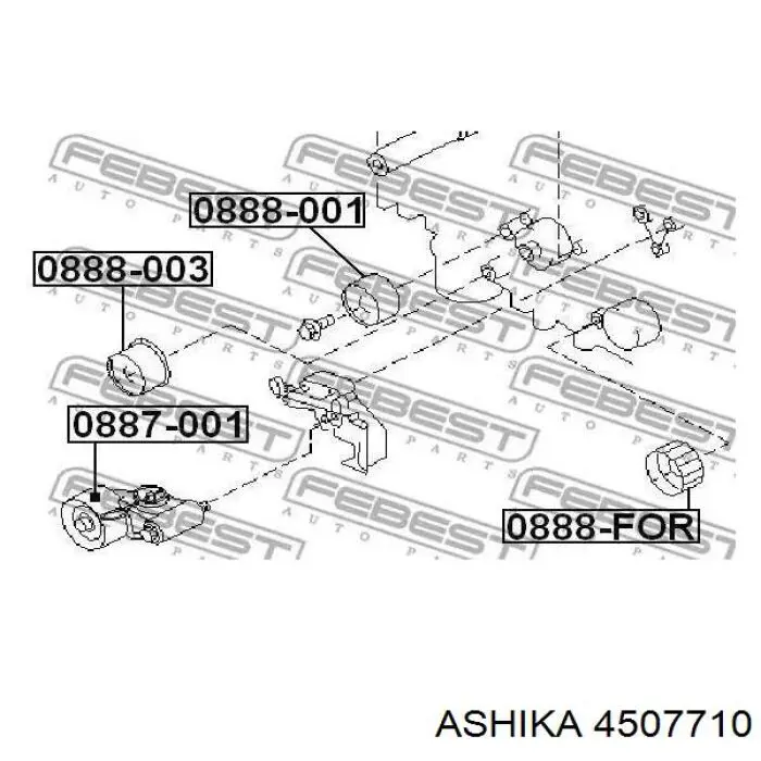 Tensor de la correa de distribución Ashika 4507710 precio, desde 27,13 EUR