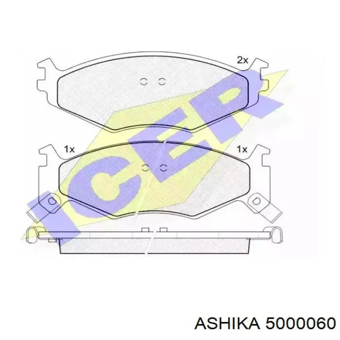 50-00-060 Ashika pastillas de freno delanteras