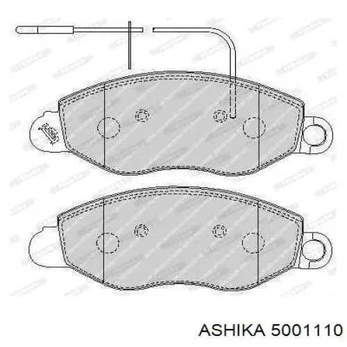 5001110 Ashika pastillas de freno delanteras