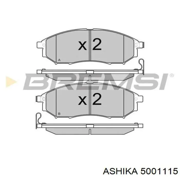 Pastillas de freno delanteras Nissan Navara D40M