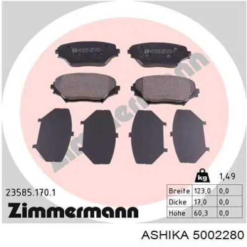 Pastillas de freno delanteras Toyota RAV4 2 XA2