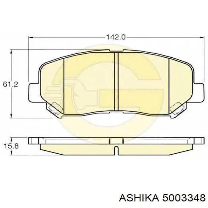 Comprar 5003348 Ashika Pastillas delanteras de freno