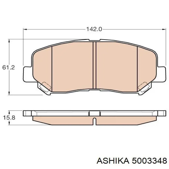 5003348 Ashika pastillas de freno delanteras