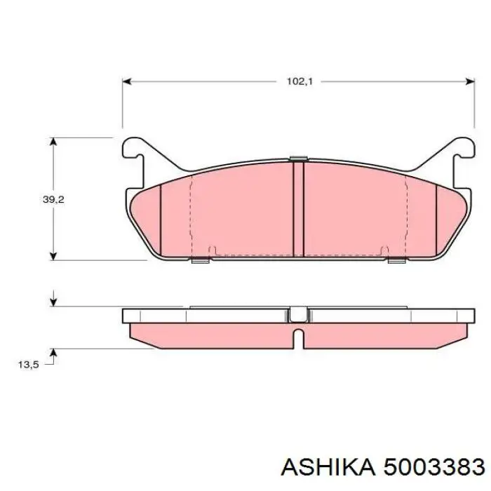 50-03-383 Ashika pastillas de freno delanteras