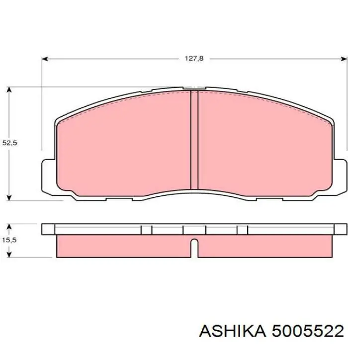 50-05-522 Ashika pastillas de freno delanteras