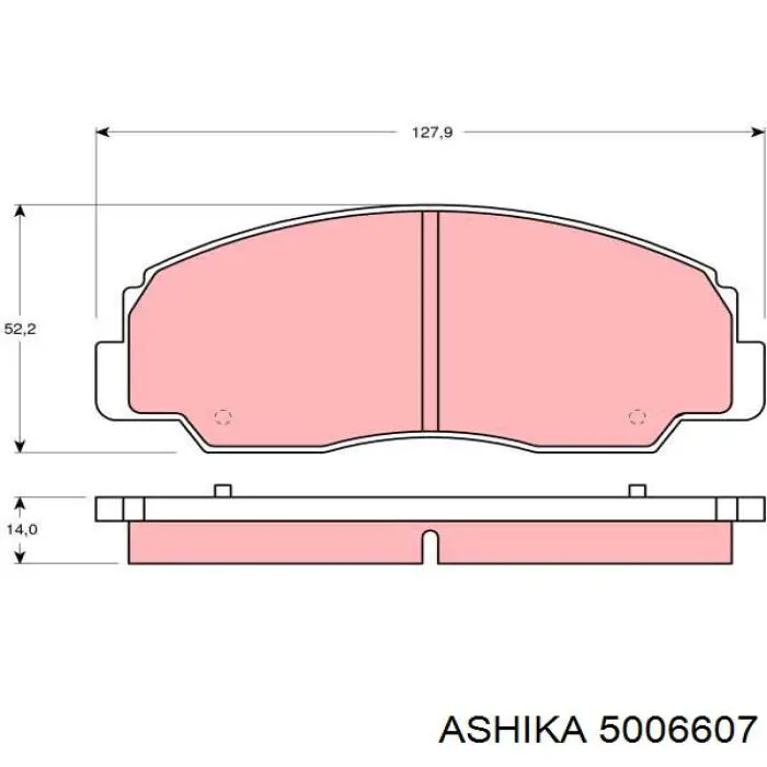 50-06-607 Ashika pastillas de freno delanteras