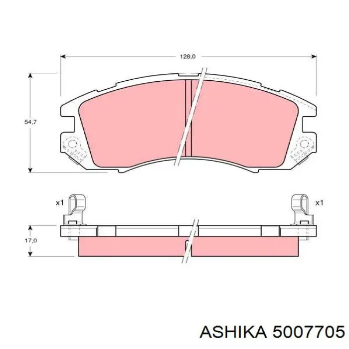 50-07-705 Ashika pastillas de freno delanteras