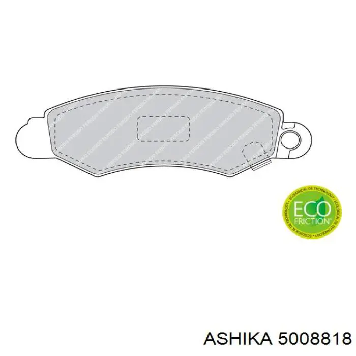 5008818 Ashika pastillas de freno delanteras