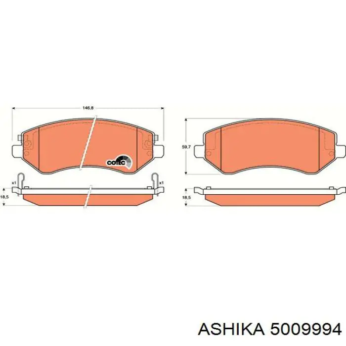 6579155 Ford Pastillas delanteras
