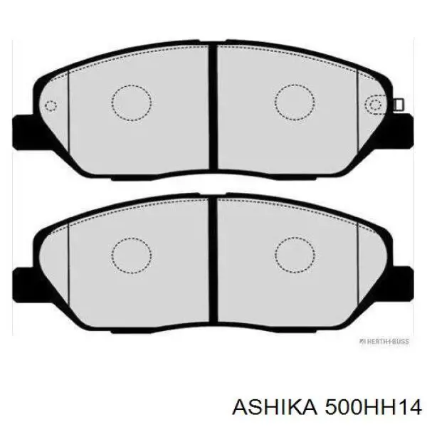 50-0H-H14 Ashika pastillas de freno delanteras