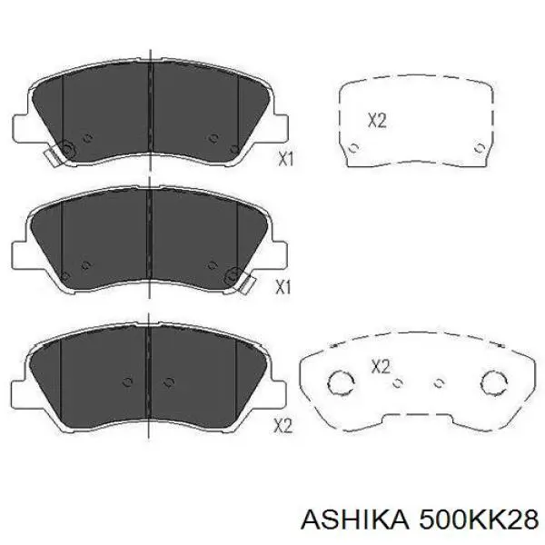 500KK28 Ashika pastillas de freno delanteras