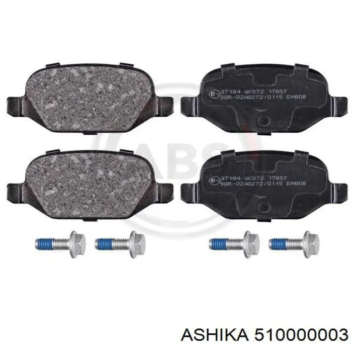 510000003 Ashika pastillas de freno traseras