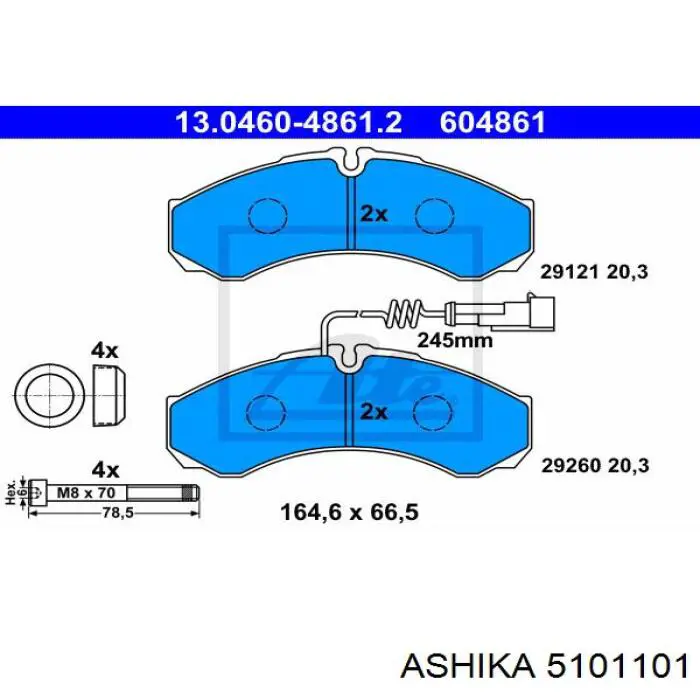 Pastillas traseras Necto FD7346V