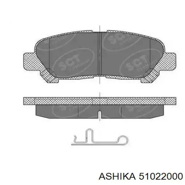 51-02-2000 Ashika pastillas de freno traseras