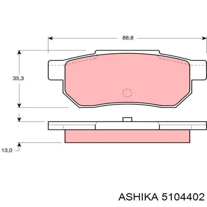 51-04-402 Ashika pastillas de freno traseras