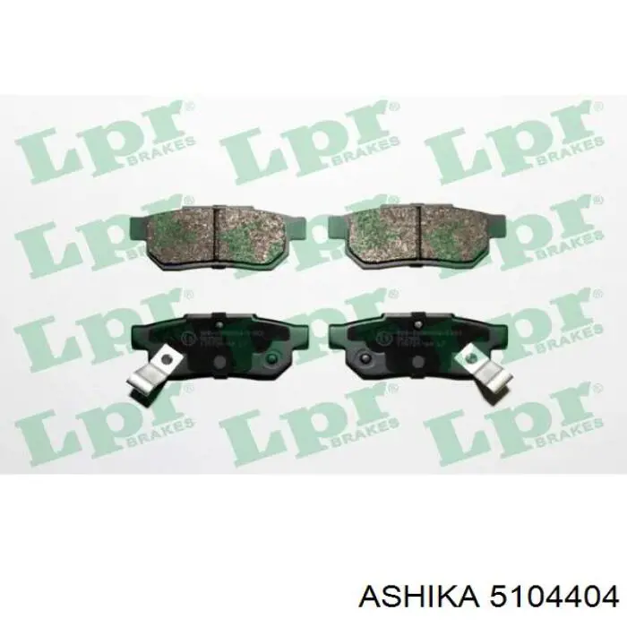 Pastillas de freno traseras 5104404 Ashika