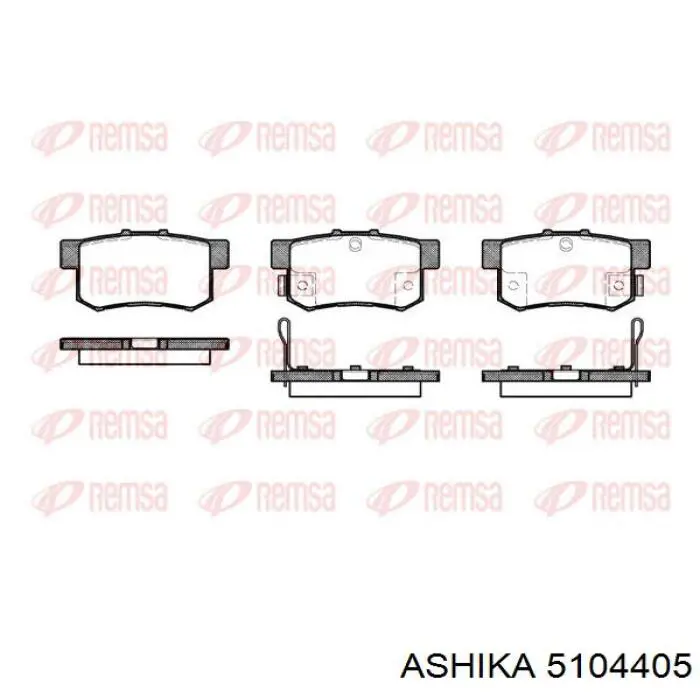 Pastillas de freno traseras ASHIKA 5104405