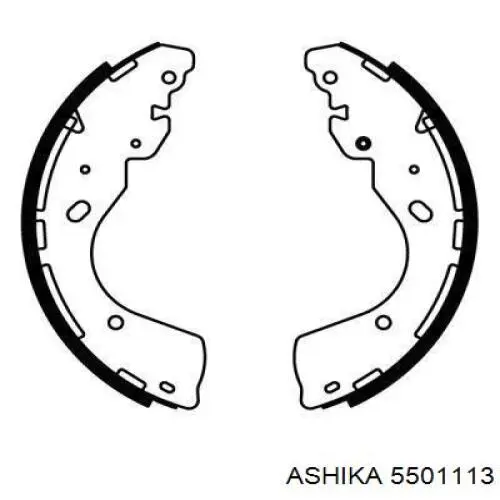 Zapatas de freno traseras Ashika 5501113