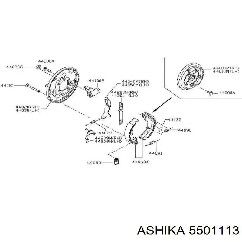 Comprar 5501113 Ashika Zapatas de freno