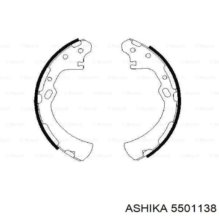 55-01-138 Ashika zapatas de frenos de tambor traseras