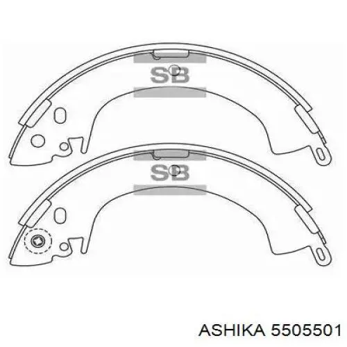 Zapatas de freno de tambor traseras Ashika 5505501 precio, desde 29,25 EUR