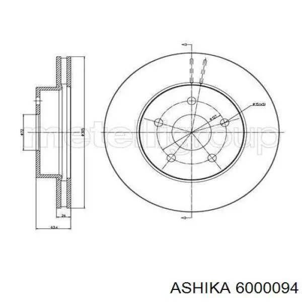 Freno de disco delantero Jeep Cherokee 2 XJ