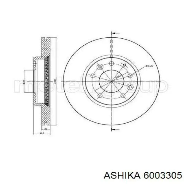 60-03-305 Ashika disco de freno delantero
