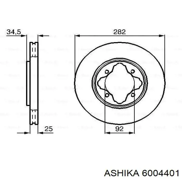 6004401 Ashika freno de disco delantero