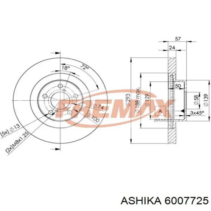Freno de disco delantero Subaru Impreza 1 GC