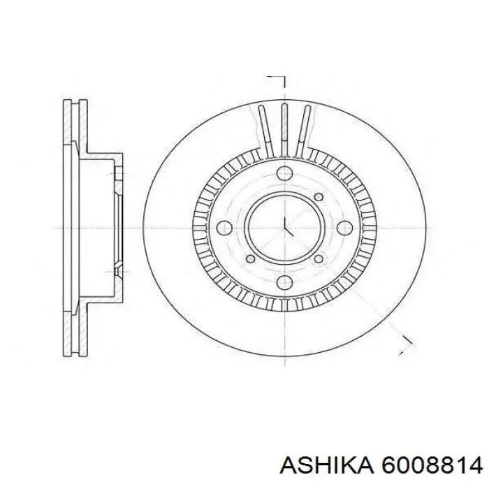 60-08-814 Ashika freno de disco delantero