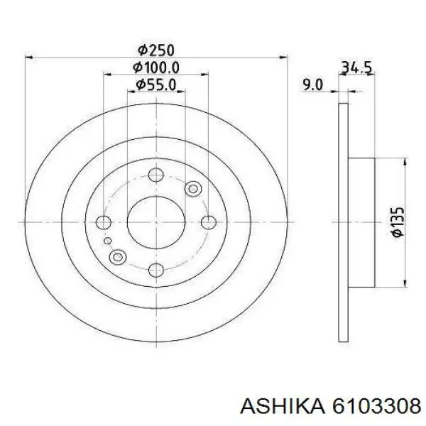 Disco de freno trasero Mazda 323 BG