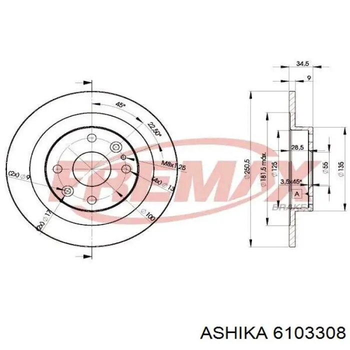 Disco de freno trasero Mazda 323 BG