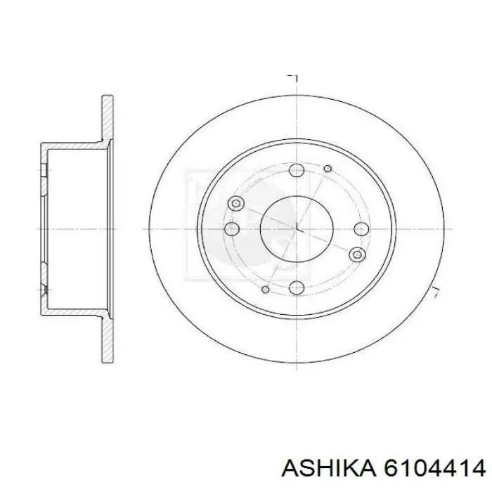 Disco de freno trasero A2640008 Ackojap