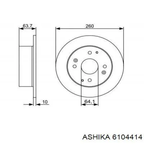 Comprar A2640008 Ackojap Disco de freno trasero