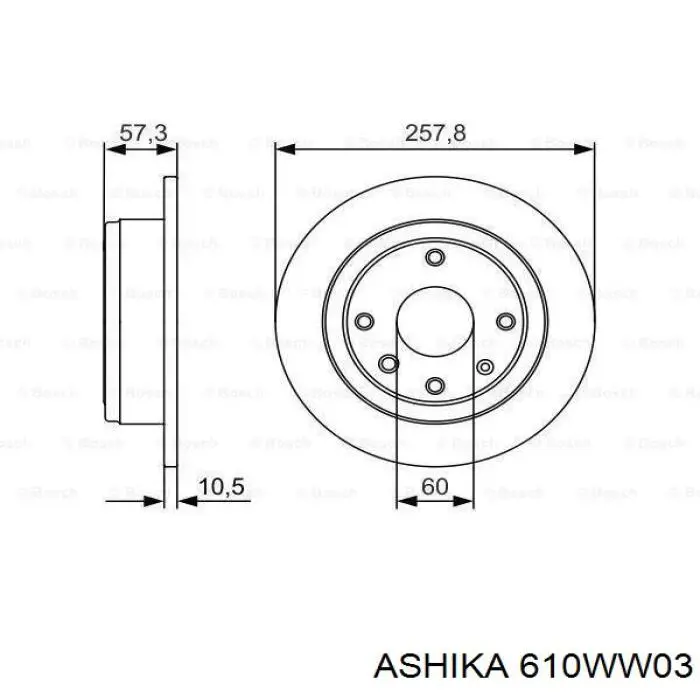 Disco de freno trasero Chevrolet Aveo 2 T250, T255