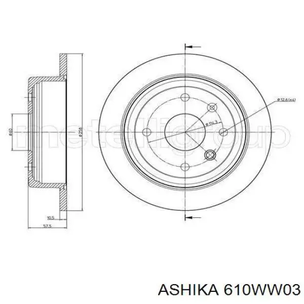 Disco de freno trasero Chevrolet Aveo 2 T250, T255