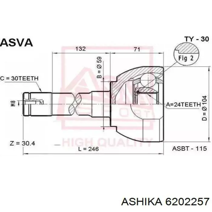 Junta homocinetica TOJ0287 Magneti Marelli
