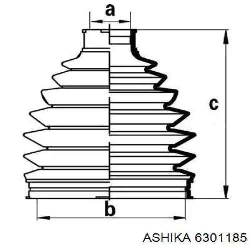 Fuelle transmisión delantero exterior Ashika 6301185 precio, desde 9,77 EUR