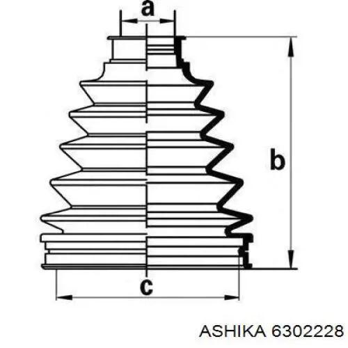 63-02-228 Ashika fuelle, árbol de transmisión delantero exterior