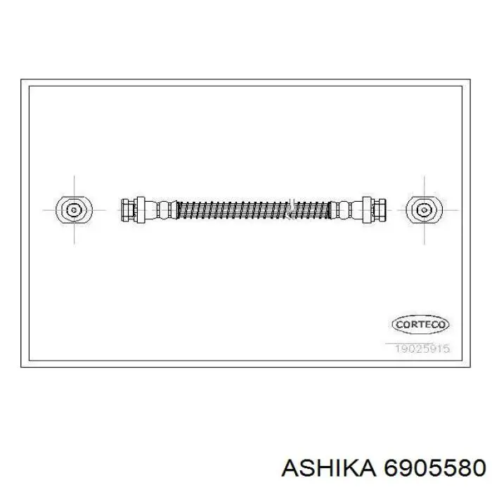 69-05-580 Ashika tubo flexible de frenos trasero