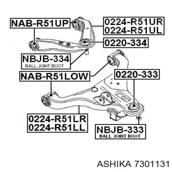 Comprar 7301131 Ashika Rótula de suspensión
