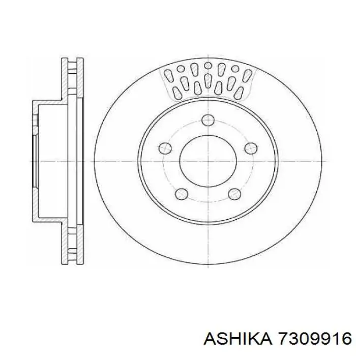 73-09-916 Ashika rótula de suspensión inferior