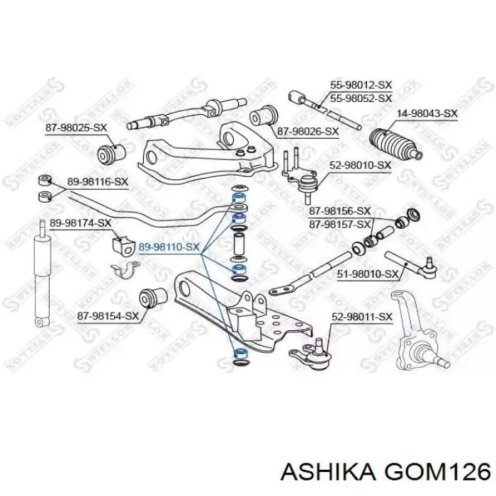 Silentblock suspension Nissan/Infiniti 5447601J00