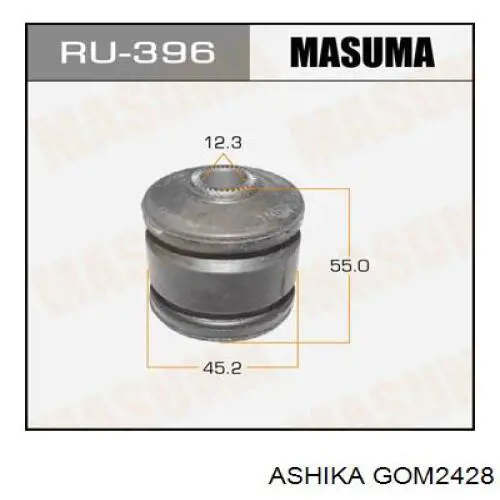 GOM2428 Ashika silentblock de mangueta trasera