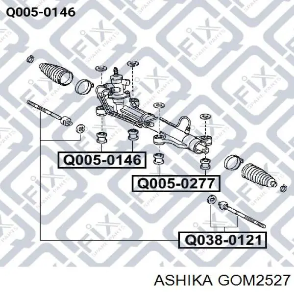 GOM-2527 Ashika silentblock de montaje del caja de direccion