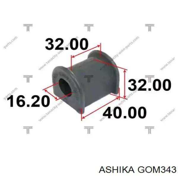 GOM-343 Ashika soporte amortiguador trasero derecho