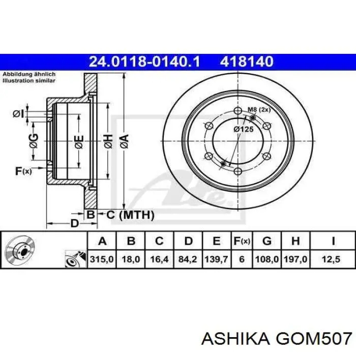 Casquillo de bieleta estabilizadora delantera RU507 Japan Parts