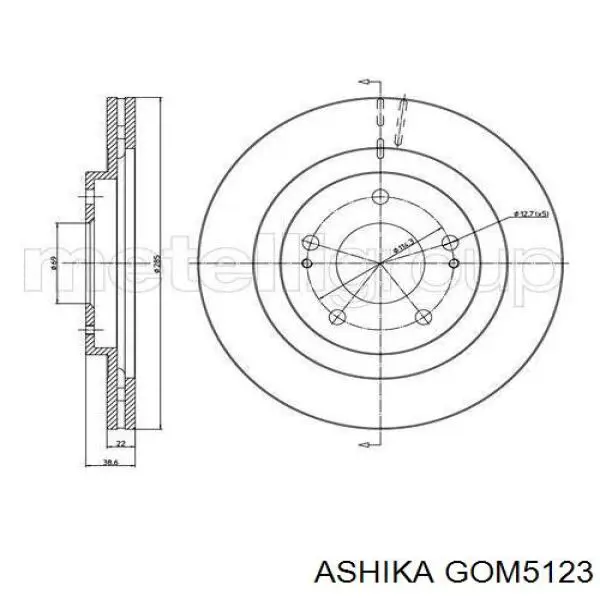 GOM5123 Ashika Silentblock de brazo de suspensión delantero inferior